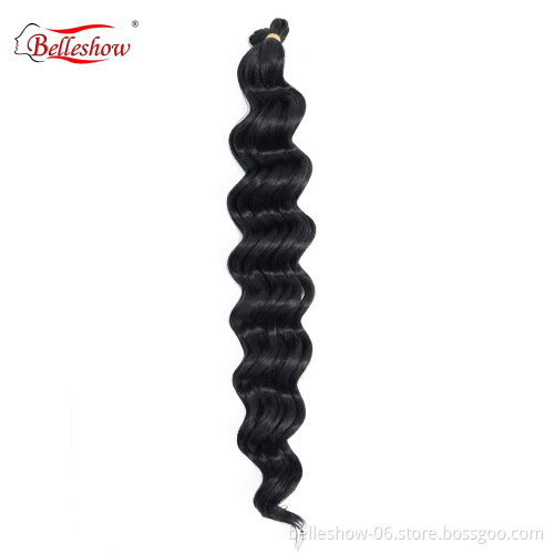 Xin si  20inch high temperature fiber synthetic hair extensions curly braiding hair deep wavy braiding hair
